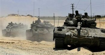 Israeli tanks invade Gaza.