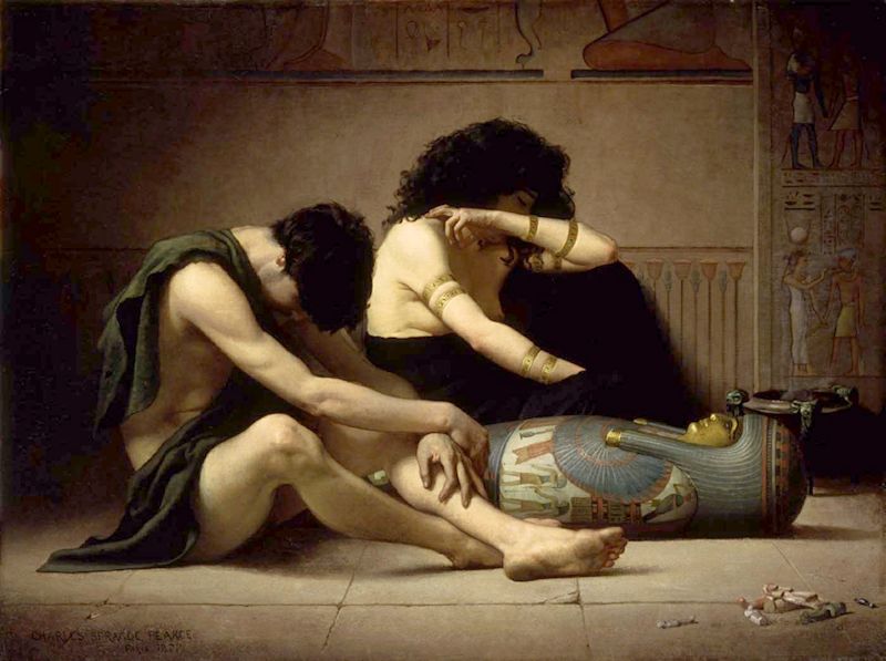 Lamentation Over The Death Of The First-Born In Egypt. Charles Sprague Pearce (1851  1914).