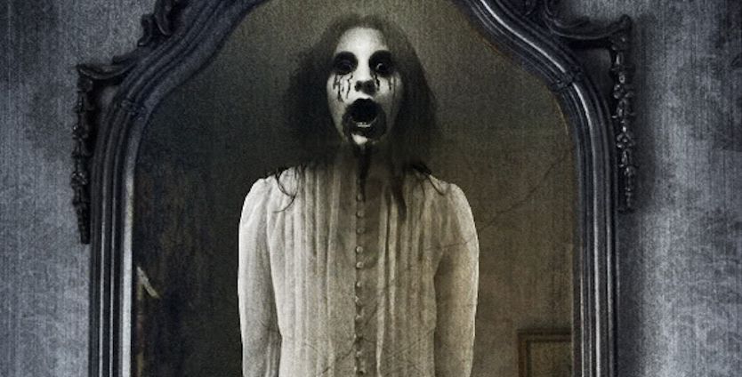 Bloody Mary in the mirror, famous ghost of folklore, a recurring theme of popular paranormal culture.