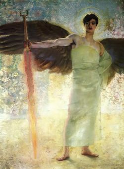 The Guardians of Paradise, painting by Franz Von Stuck (1863-1928)