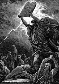 Moses Smashing the Tables of the Law - Gustave Dor (18321883)